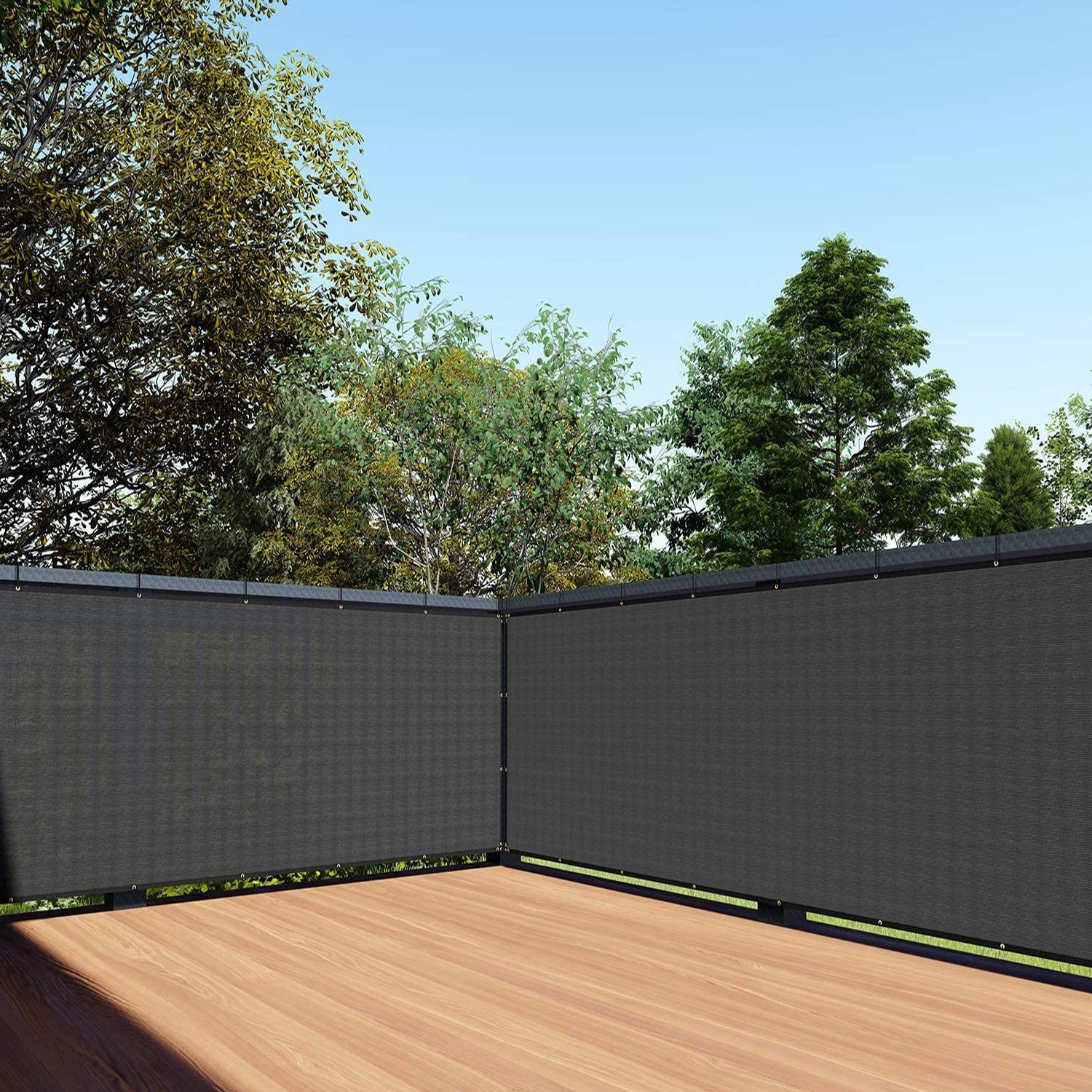 Gardentranquil Balcony Privacy Screen Black